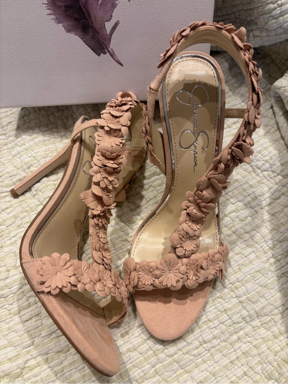 Jessica Simpson Pink Floral Heels